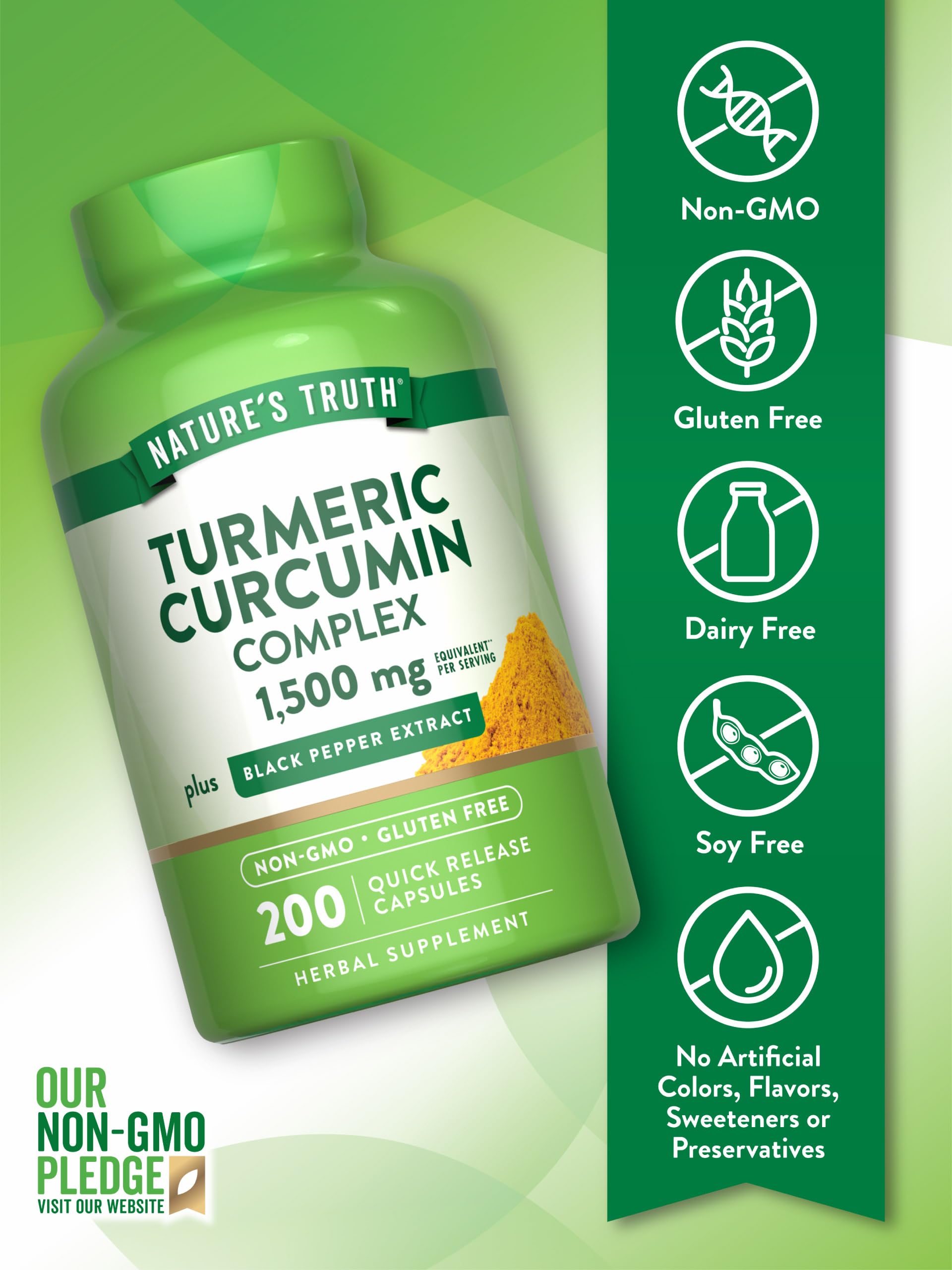 Foto 4 pulgar | Suplemento Nature's Truth, Cúrcuma Y Curcumina, 1500 Mg, 200 Cápsulas - Venta Internacional.