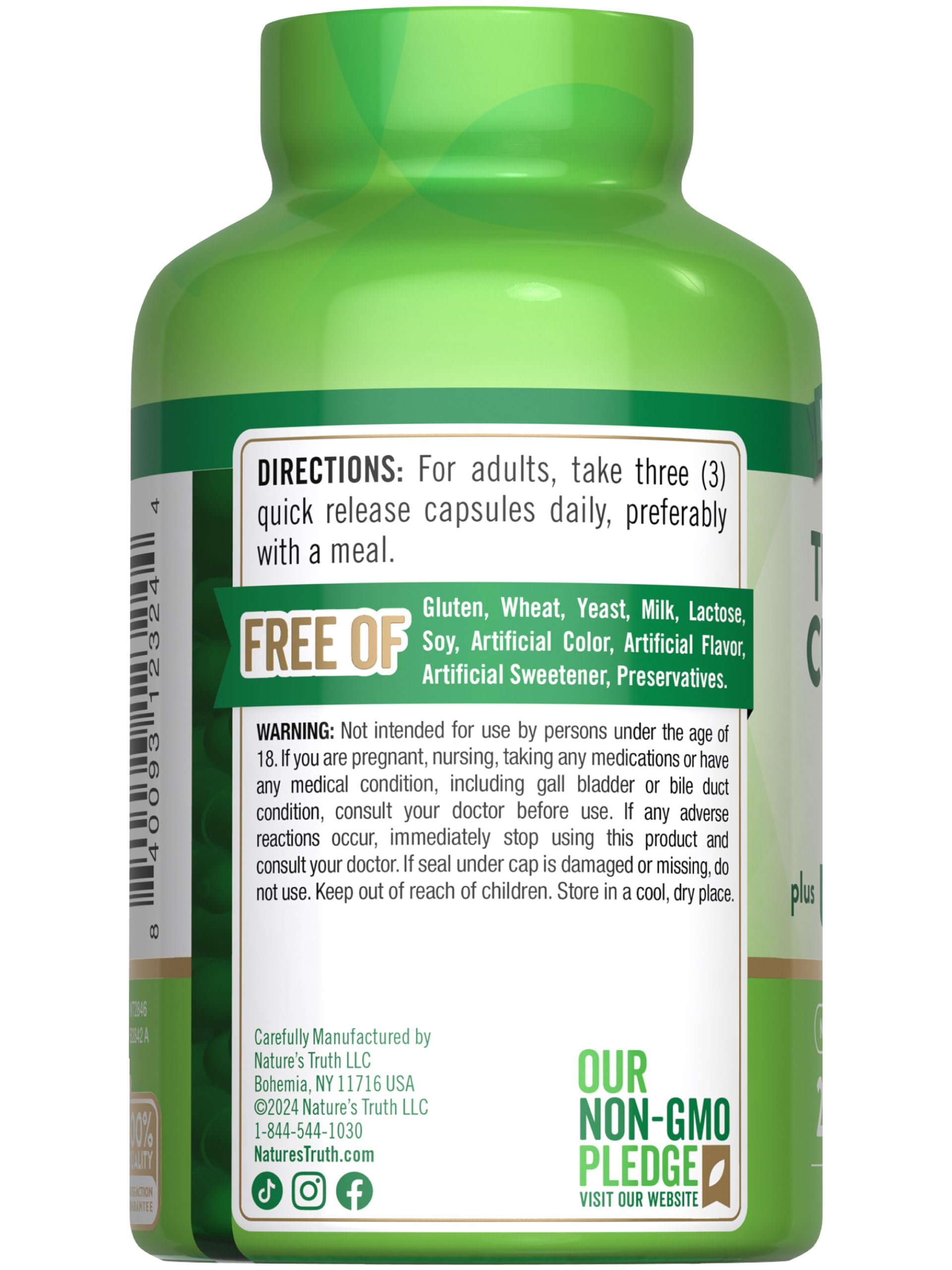 Foto 8 pulgar | Suplemento Nature's Truth, Cúrcuma Y Curcumina, 1500 Mg, 200 Cápsulas - Venta Internacional.