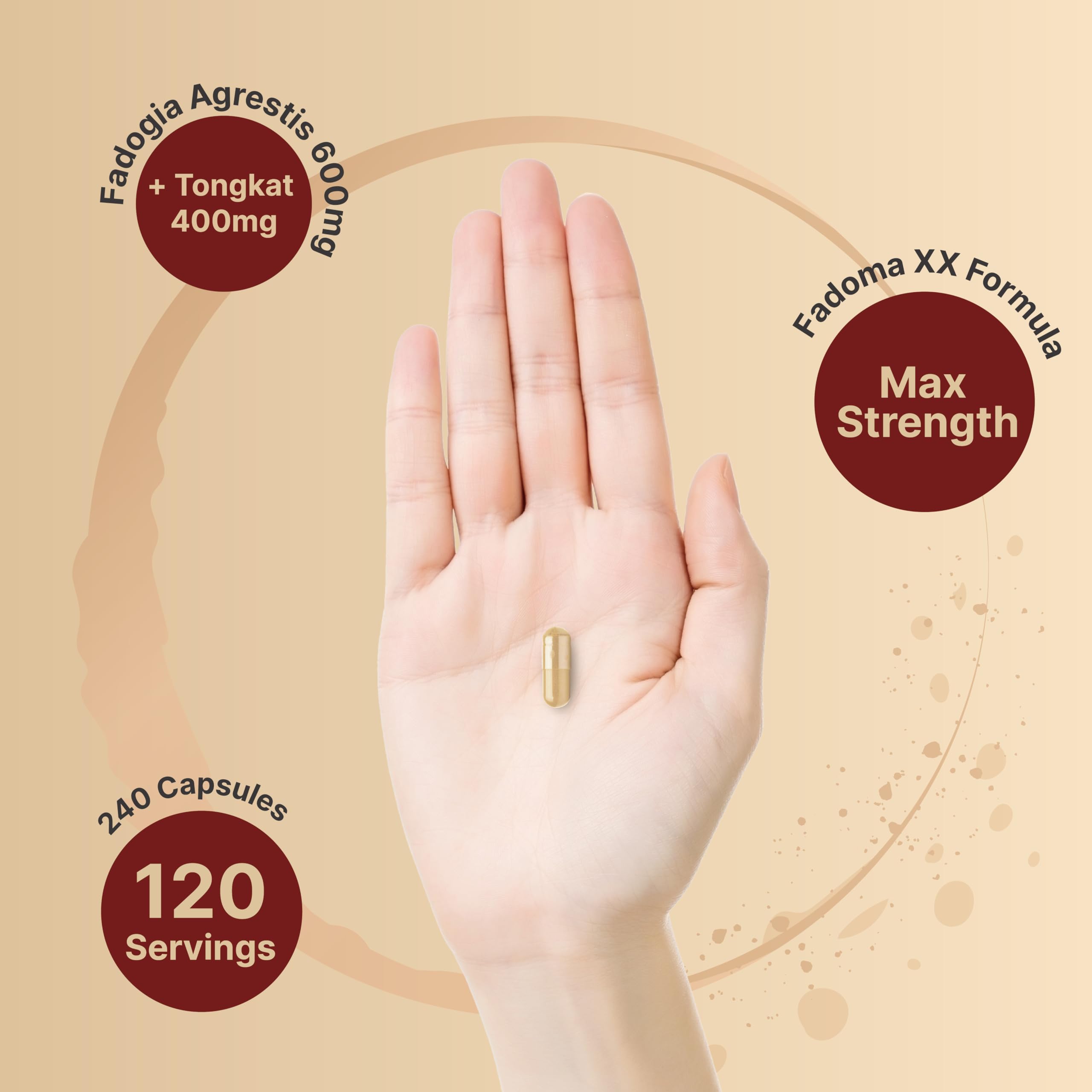 Foto 5 pulgar | Suplemento Naturebell Fadogia Agrestis 600 Mg Con Tongkat Ali 400 Mg - Venta Internacional.