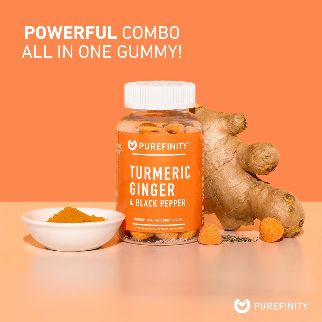 Foto 5 | Suplemento De Gomitas Purefinity, Cúrcuma Con Jengibre, 60% Vegano - Venta Internacional.
