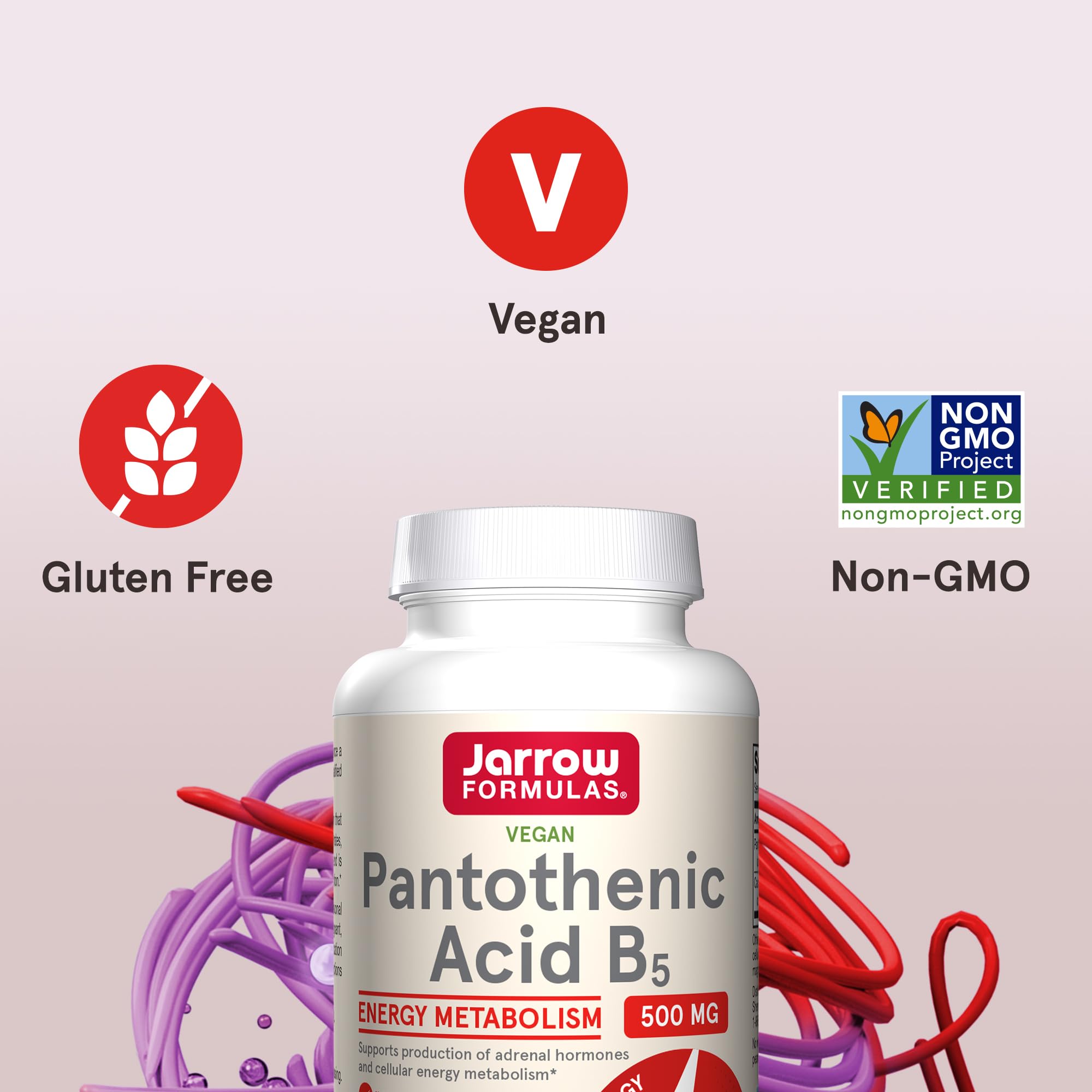 Foto 5 | Suplemento De Ácido Pantoténico B5 De Jarrow Formulas, 500 Mg, 100 Cápsulas - Venta Internacional.