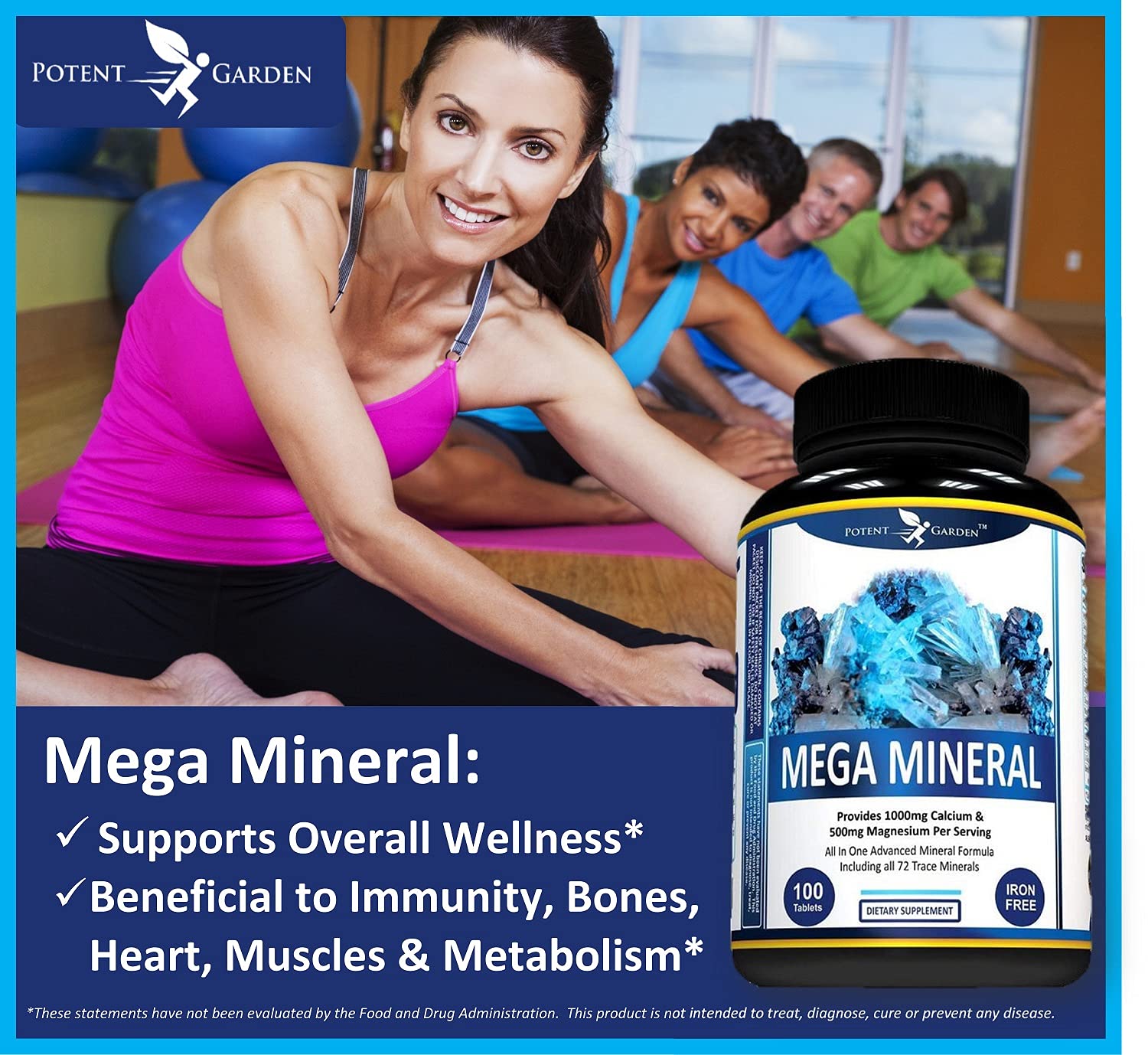 Foto 3 | Suplemento Potent Garden Mega Mineral Complex 100 Pastillas - Venta Internacional.