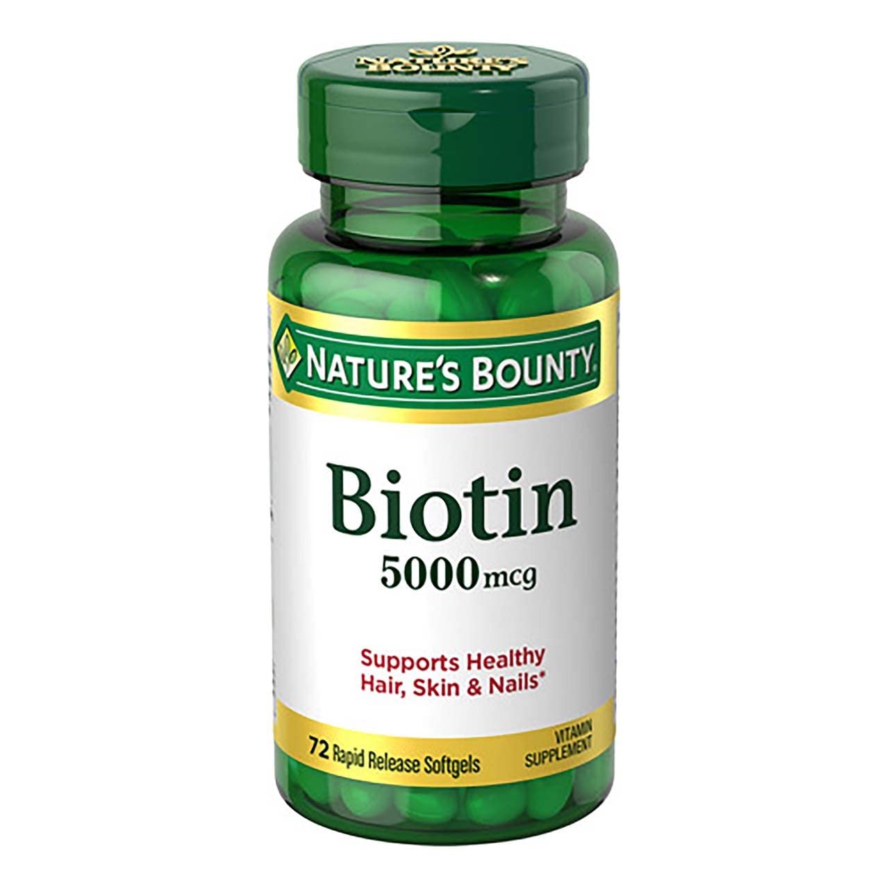 Foto 6 pulgar | Suplemento Nature's Bounty Biotin En Cápsulas Blandas Líquidas De 5000 Mcg X72 - Venta Internacional.