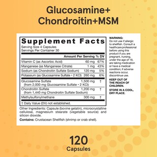 Foto 6 | Suplemento Jarrow Formulas Con Glucosamina, Condroitina Y Msm - Venta Internacional.