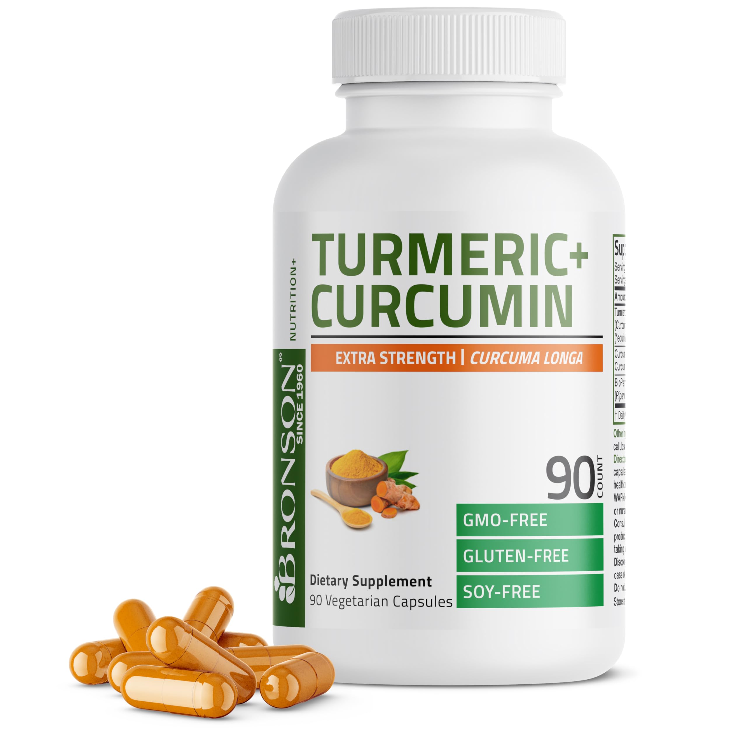 Foto 2 pulgar | Suplemento De Curcumina De Cúrcuma Bronson 1500 Mg 90 Cápsulas - Venta Internacional.