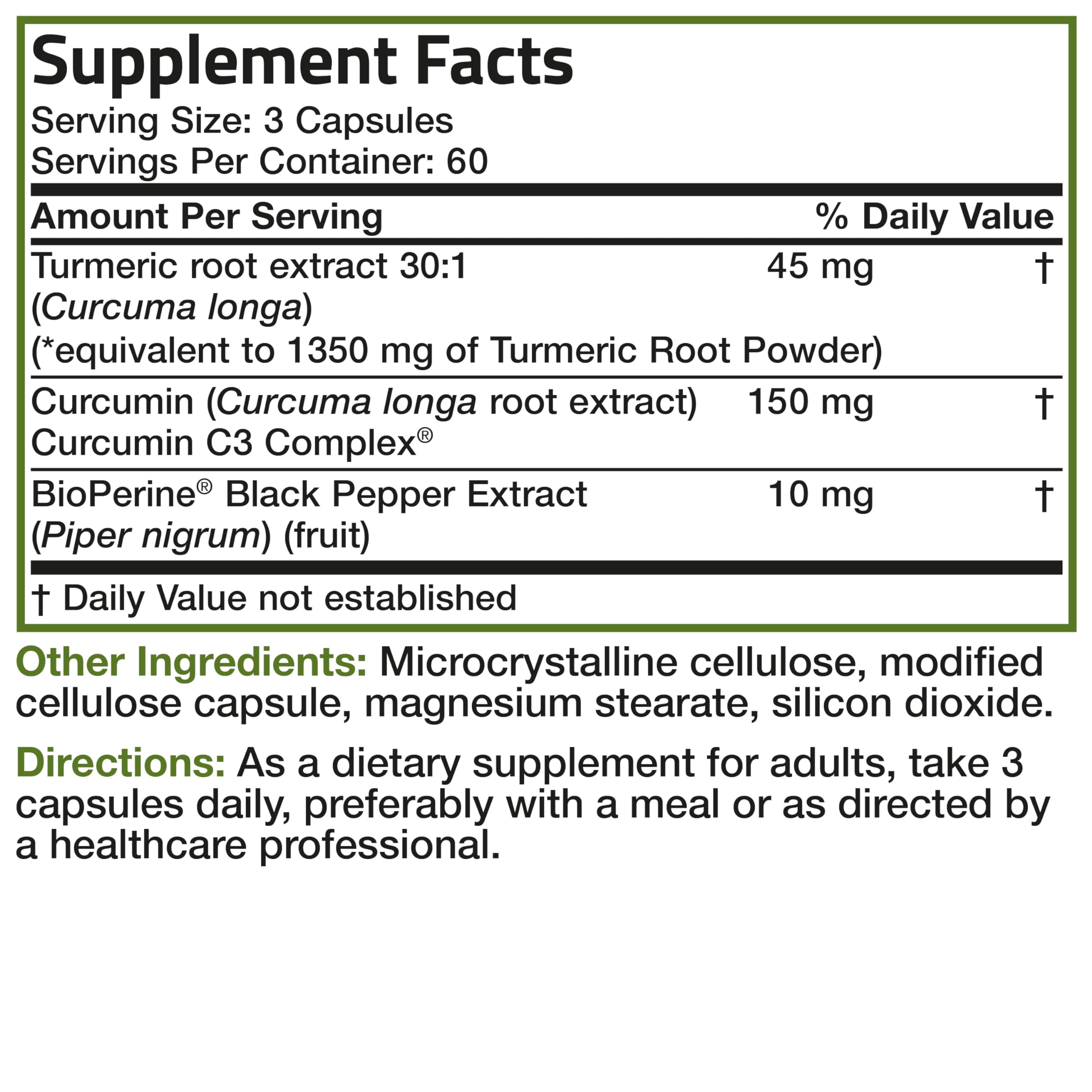 Foto 7 pulgar | Suplemento De Curcumina De Cúrcuma Bronson 1500 Mg 90 Cápsulas - Venta Internacional.