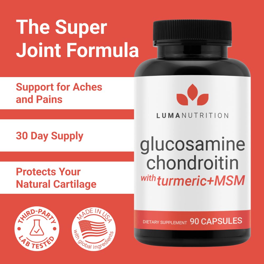 Foto 3 pulgar | Suplemento Luma Nutrition, Glucosamina, Condroitina, Msm, 90 Cápsulas - Venta Internacional.