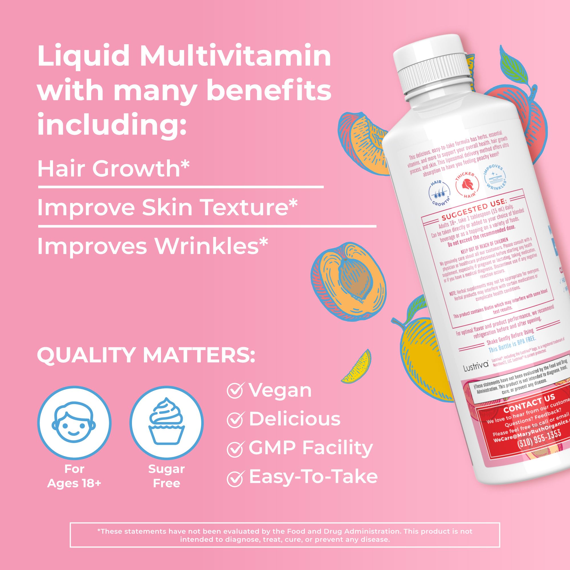 Foto 3 pulgar | Suplemento Multivitamínico Lustriva Para Mujeres Maryruth Organics - Venta Internacional.