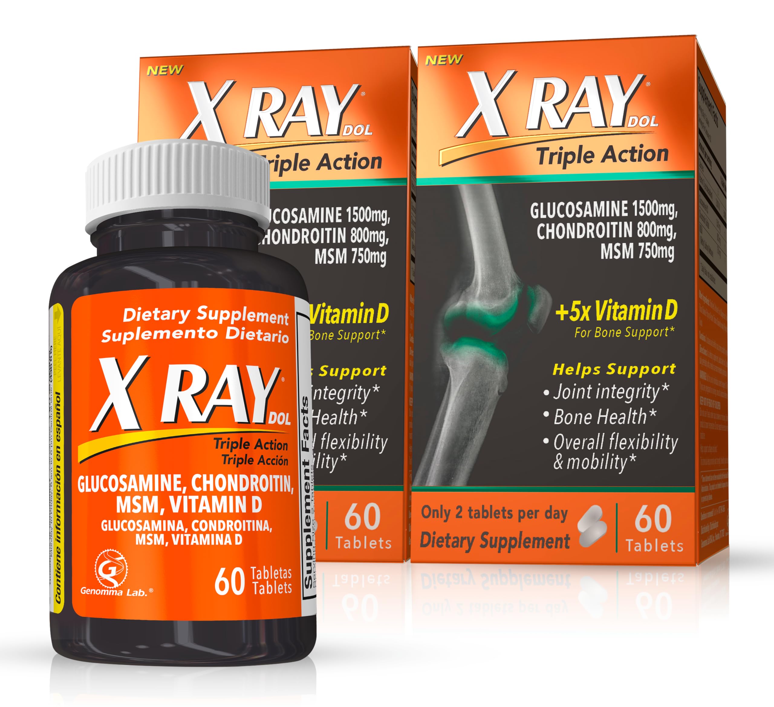 Foto 1 | Suplemento X Ray Dol Triple Action Joint Support 60 Comprimidos - Venta Internacional.