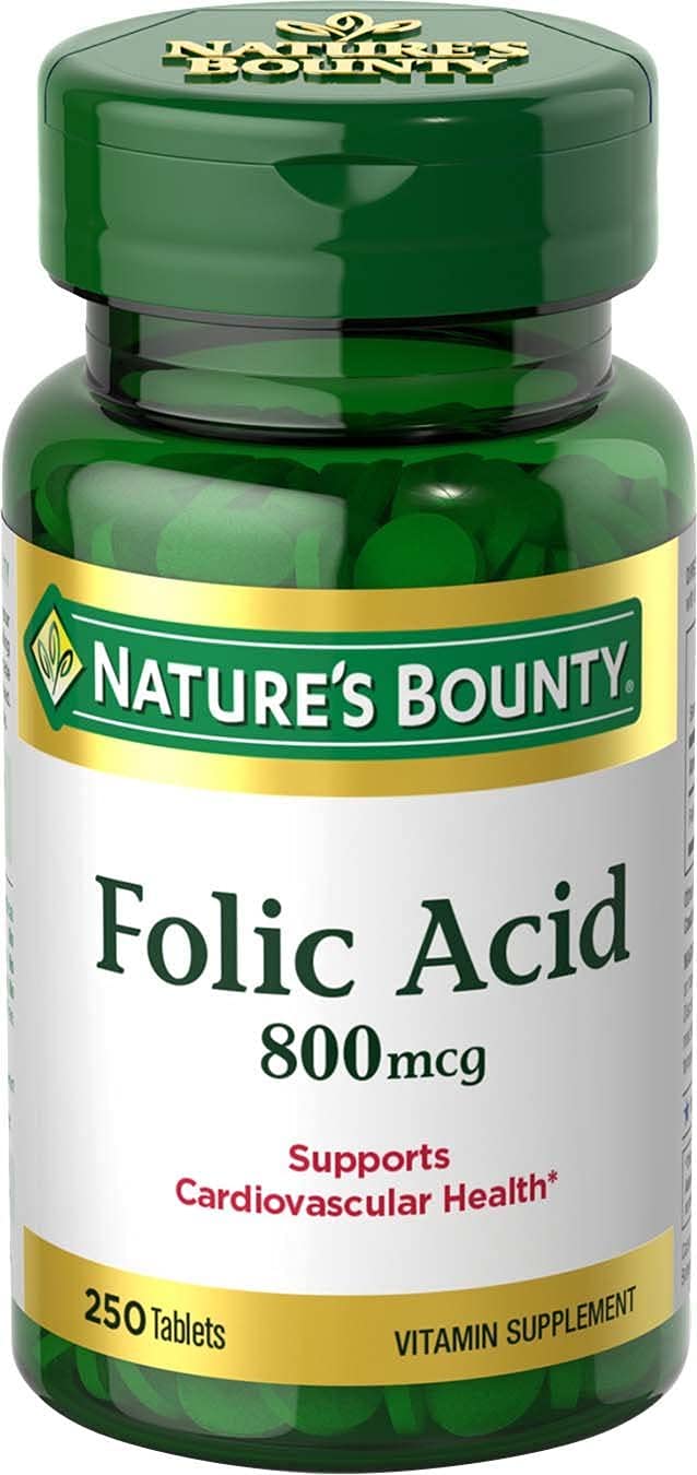 Foto 2 pulgar | Suplemento Vitamínico Nature's Bounty Ácido Fólico 800 Mcg X250 - Venta Internacional.