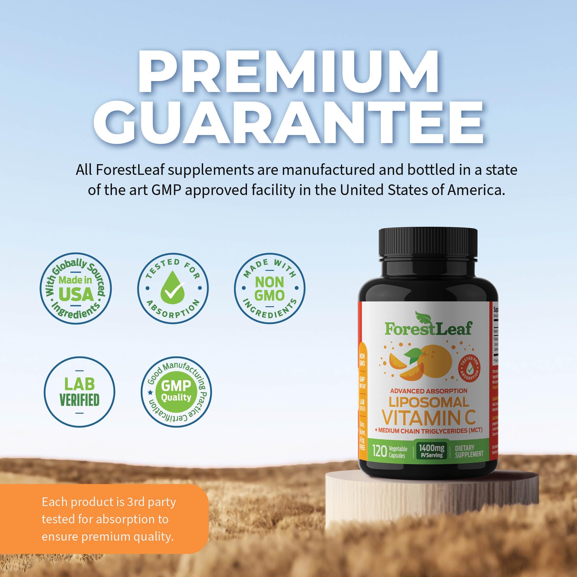 Foto 4 | Suplemento De Vitamina C Liposomal Forestleaf, 1000 Mg, 120 Cápsulas - Venta Internacional.