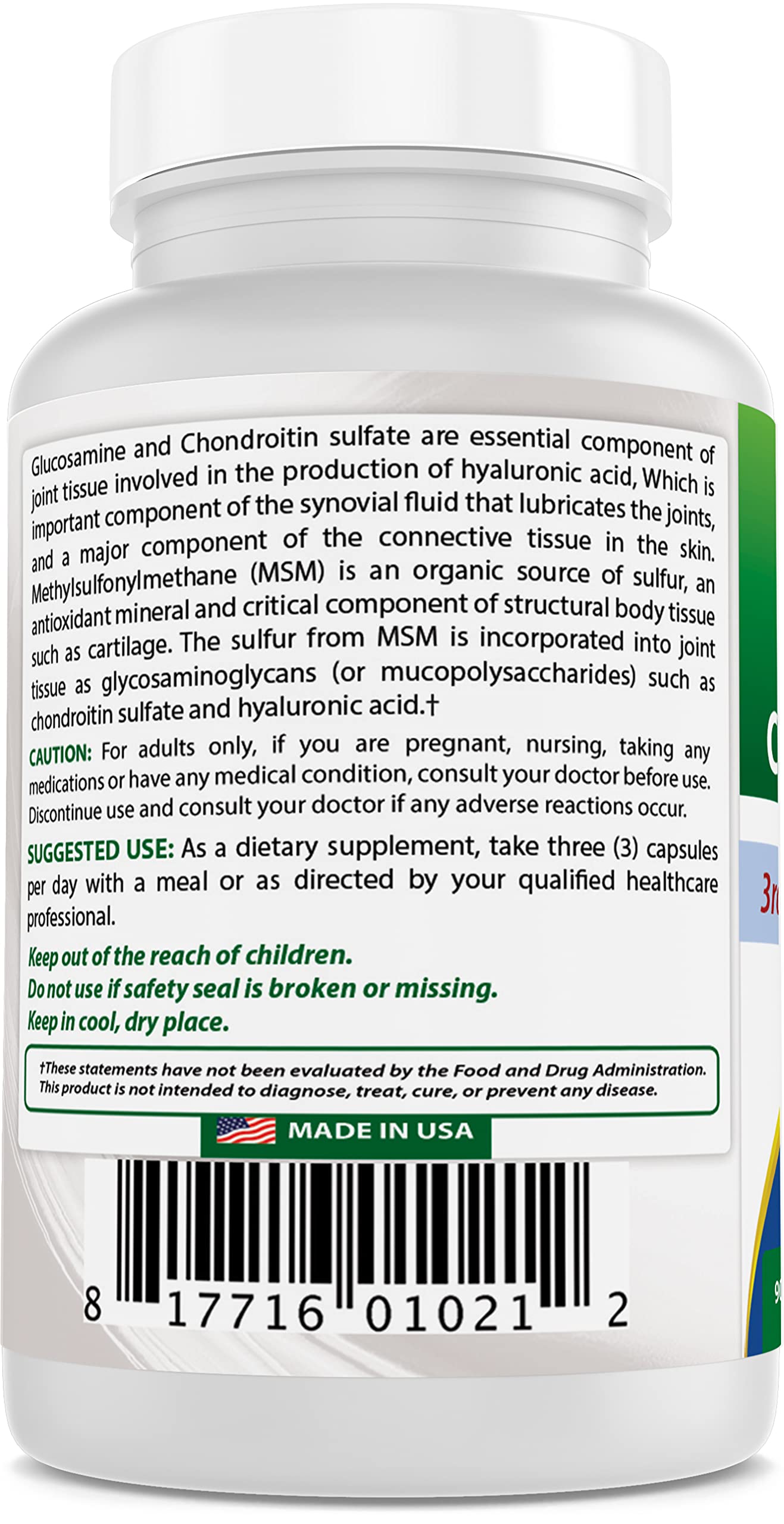 Foto 7 pulgar | Suplementos Best Naturals: Glucosamina, Condroitina, Msm, 2600 Mg - Venta Internacional.