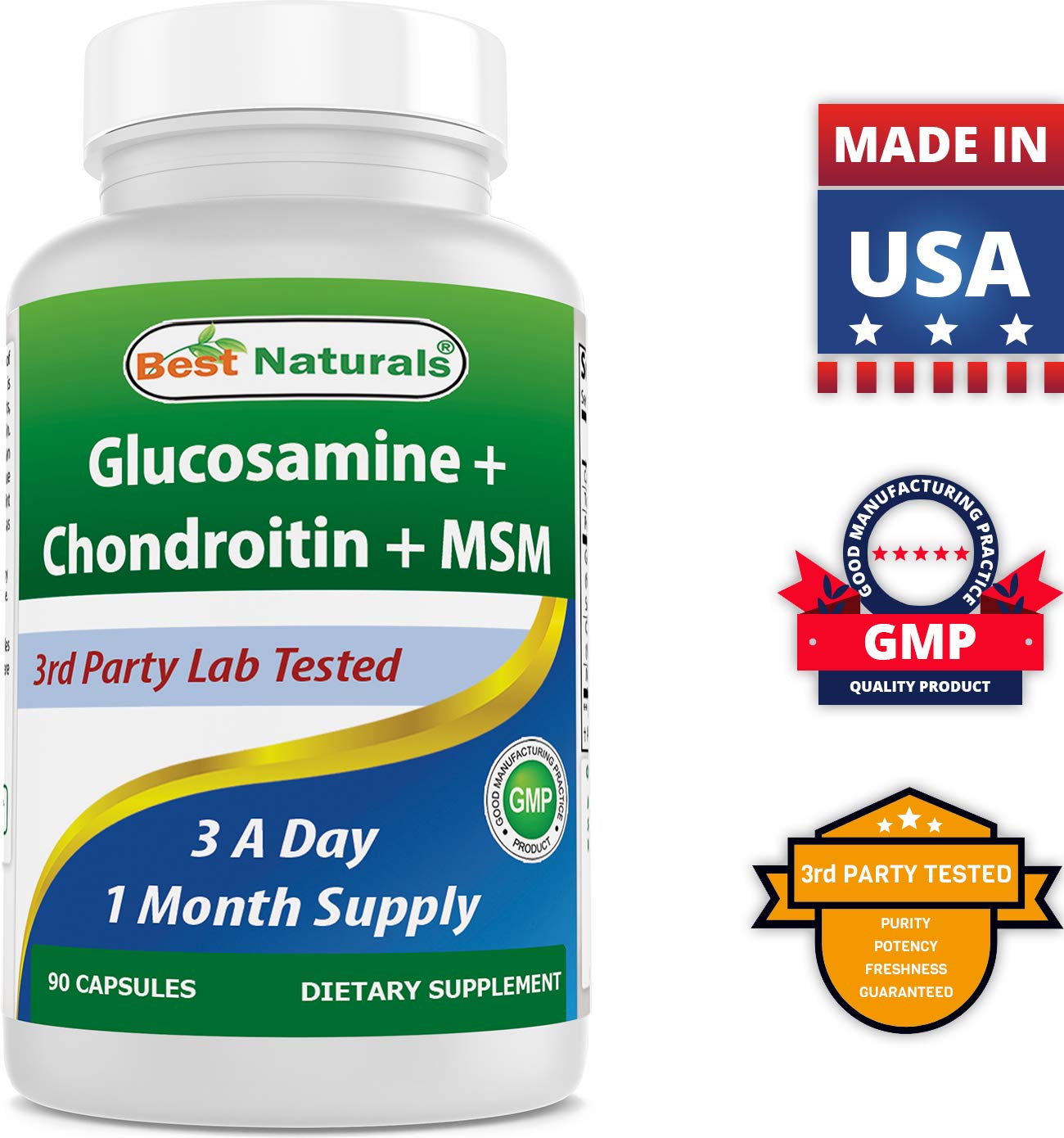 Foto 8 pulgar | Suplementos Best Naturals: Glucosamina, Condroitina, Msm, 2600 Mg - Venta Internacional.