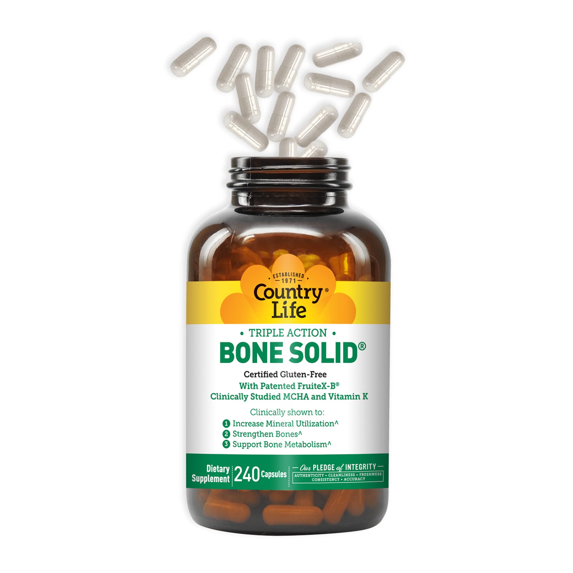 Foto 4 pulgar | Suplemento Para La Salud Ósea Country Life Bone Solid 240 Cápsulas - Venta Internacional.