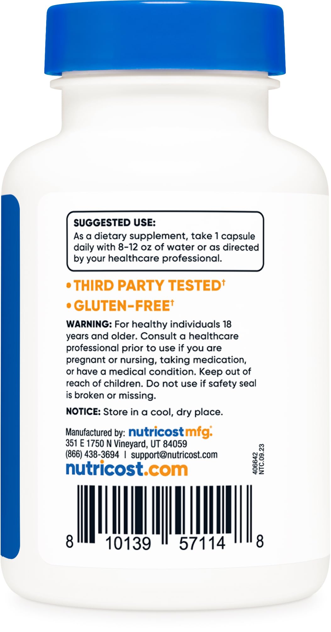 Foto 5 pulgar | Suplemento Nutricost, Cápsulas De Lactoferrina, 300 Mg, 60 Porciones - Venta Internacional.
