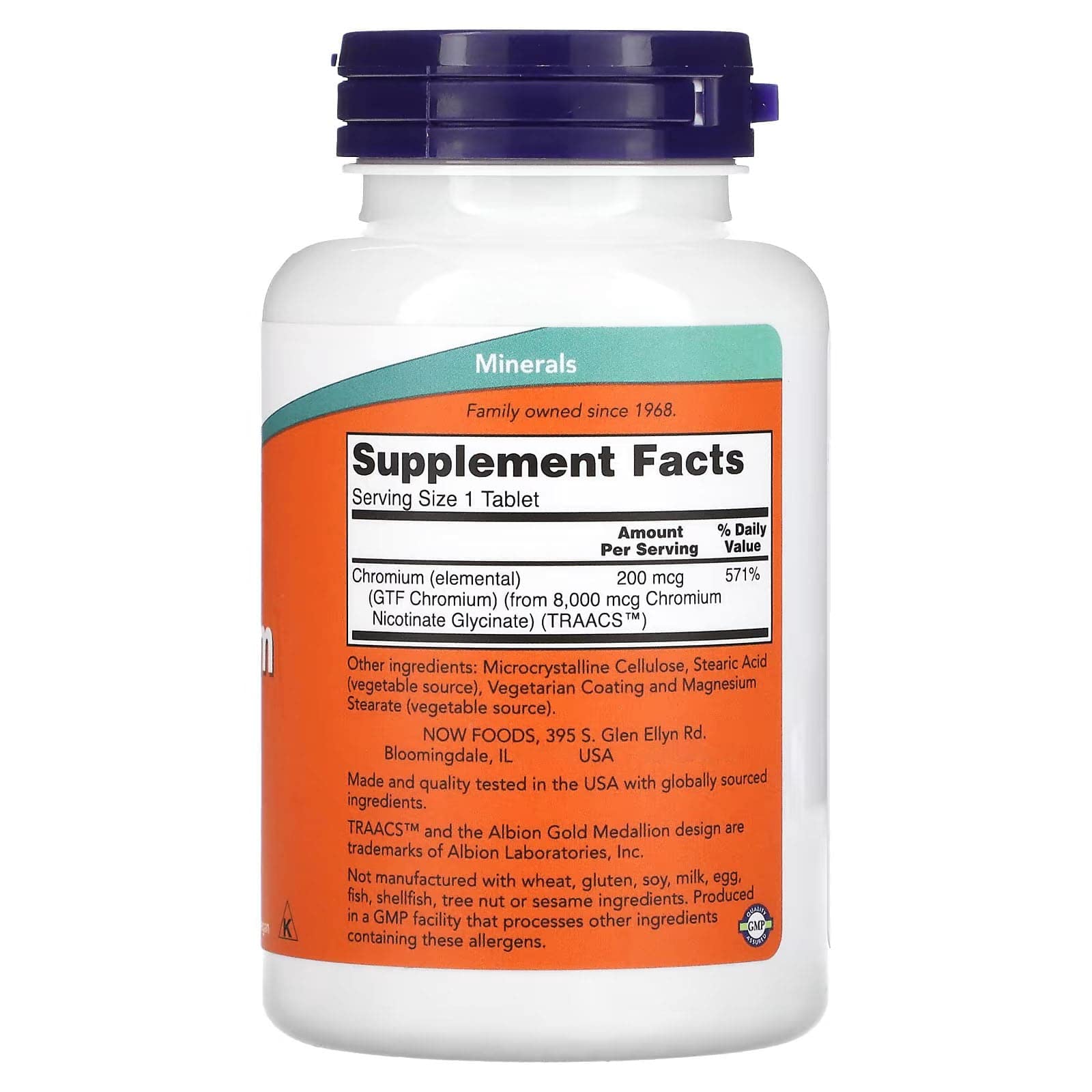 Foto 2 | Suplementos Now Foods Gtf Chromium 200 Mcg 250 Comprimidos - Venta Internacional.