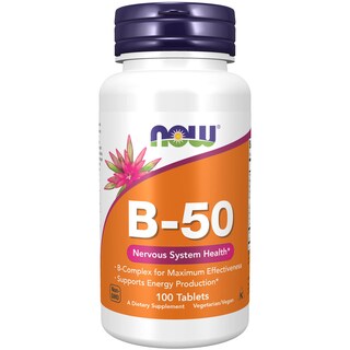 Foto 1 | Suplementos Now Foods, Vitamina B, 50 Mg, 100 Comprimidos - Venta Internacional.