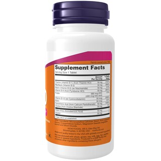 Foto 2 | Suplementos Now Foods, Vitamina B, 50 Mg, 100 Comprimidos - Venta Internacional.