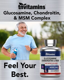 Foto 4 | Suplemento De Vitaminas: Glucosamina, Condroitina Y Msm 4000 Mg - Venta Internacional.
