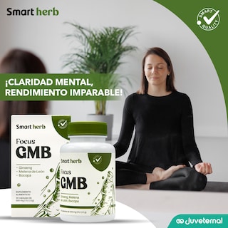 Foto 3 | Suplemento Alimenticio Smart Herb Paquete Focus GMB 2 Piezas 30 Cápsulas c/u con Ginseng Melena de León y Bocopa