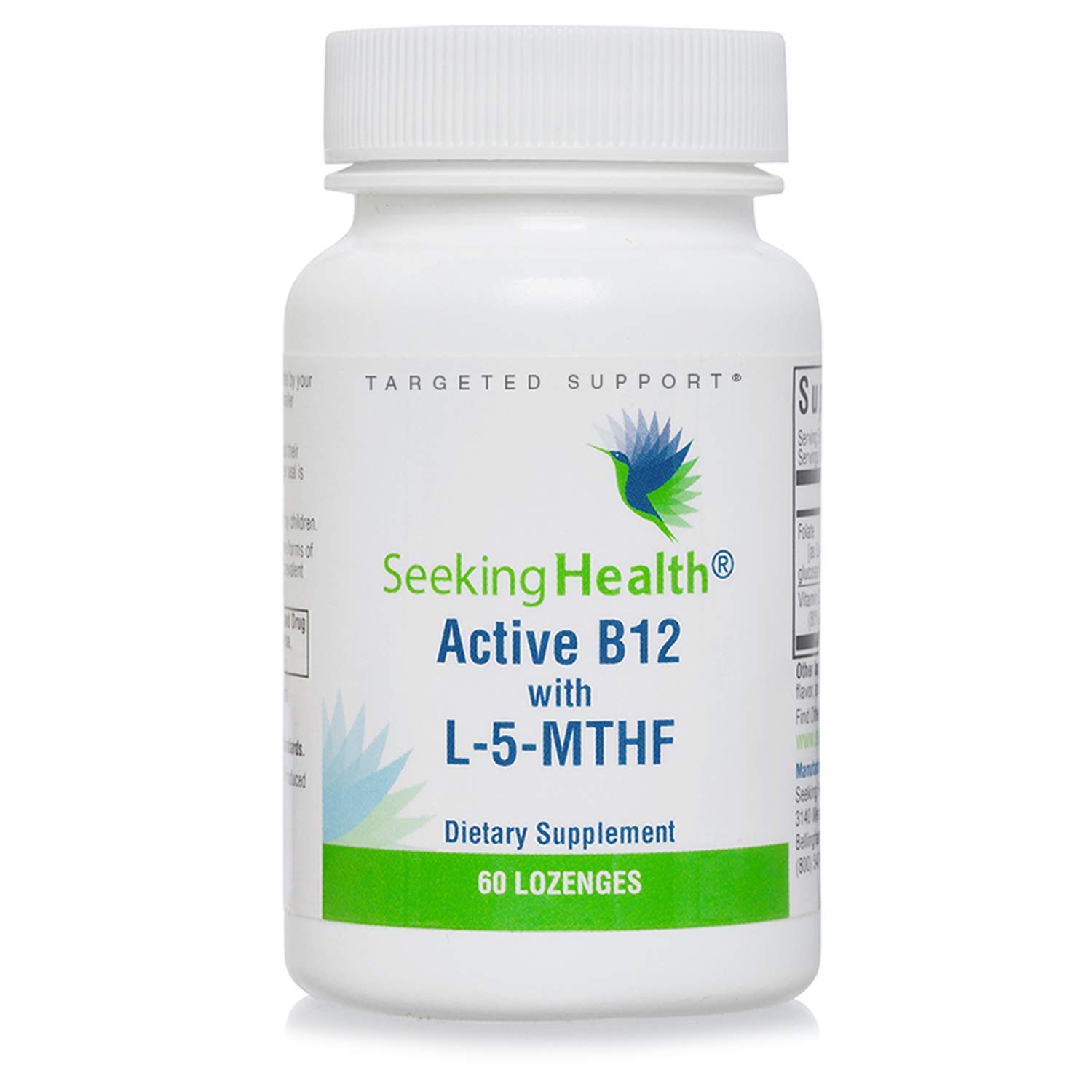 Suplemento Seeking Health Active B12 con L-5-MTHF 60 Pastillas - Venta Internacional