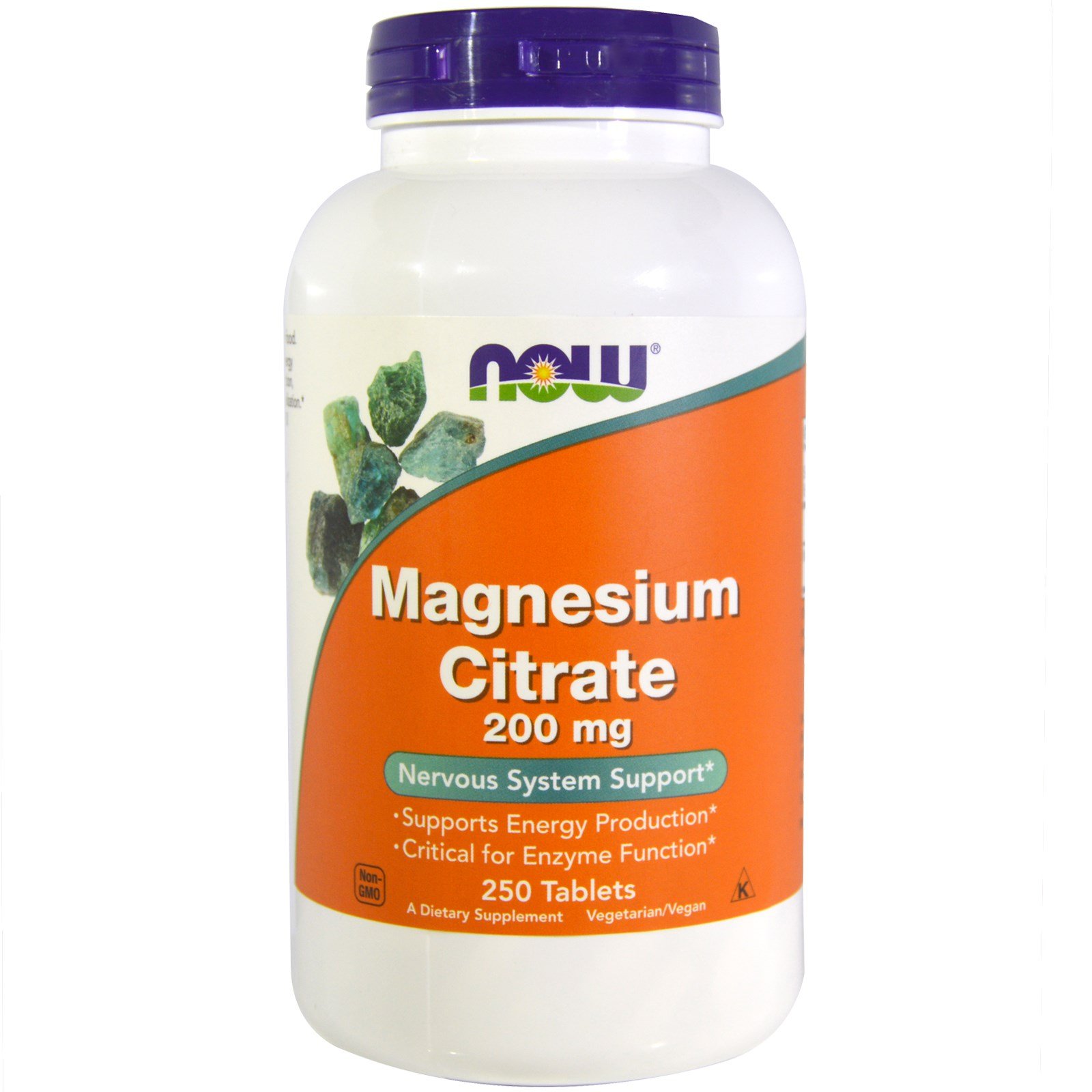 Foto 2 pulgar | Suplemento Now Foods Citrato de Magnesio 200 mg 250 Comprimidos - Venta Internacional