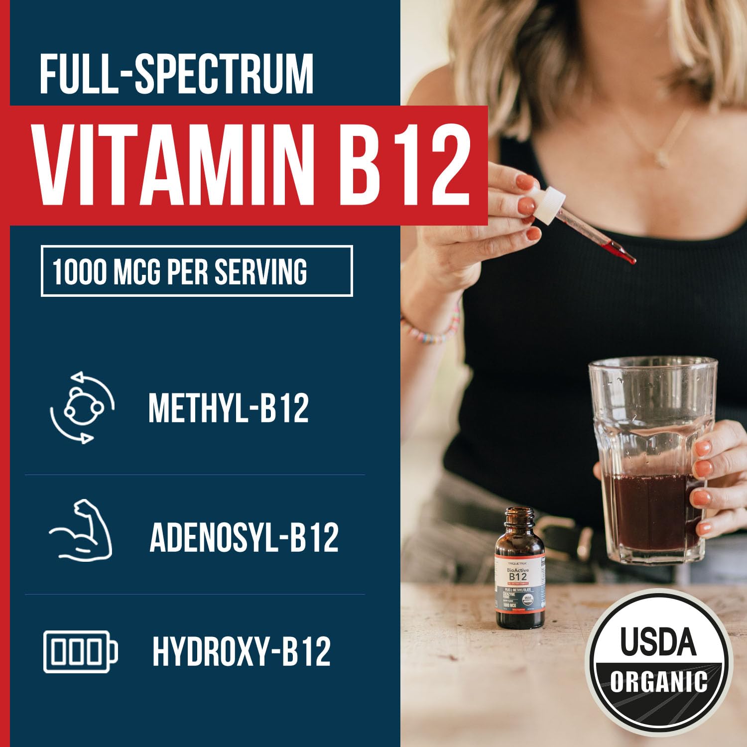 Foto 3 pulgar | Suplemento Triquetra Health Bioactive Vitamina B12 1000 mcg - Venta Internacional