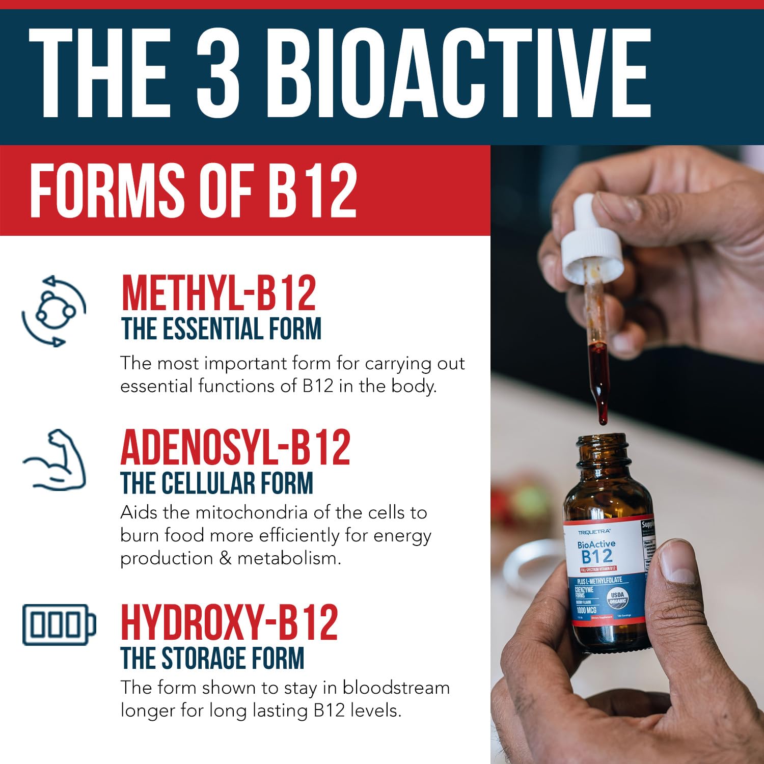 Foto 3 | Suplemento Triquetra Health Bioactive Vitamina B12 1000 mcg - Venta Internacional
