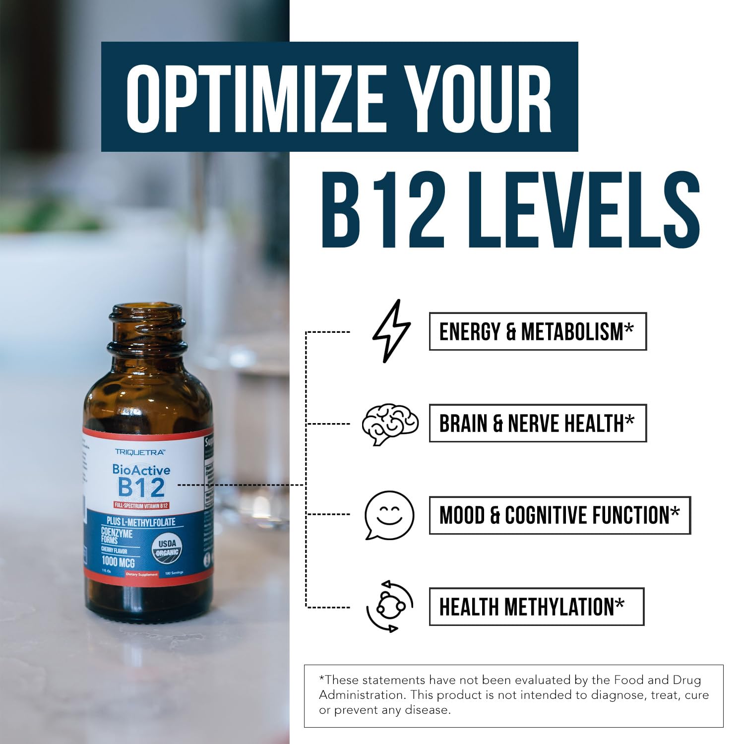 Foto 6 pulgar | Suplemento Triquetra Health Bioactive Vitamina B12 1000 mcg - Venta Internacional
