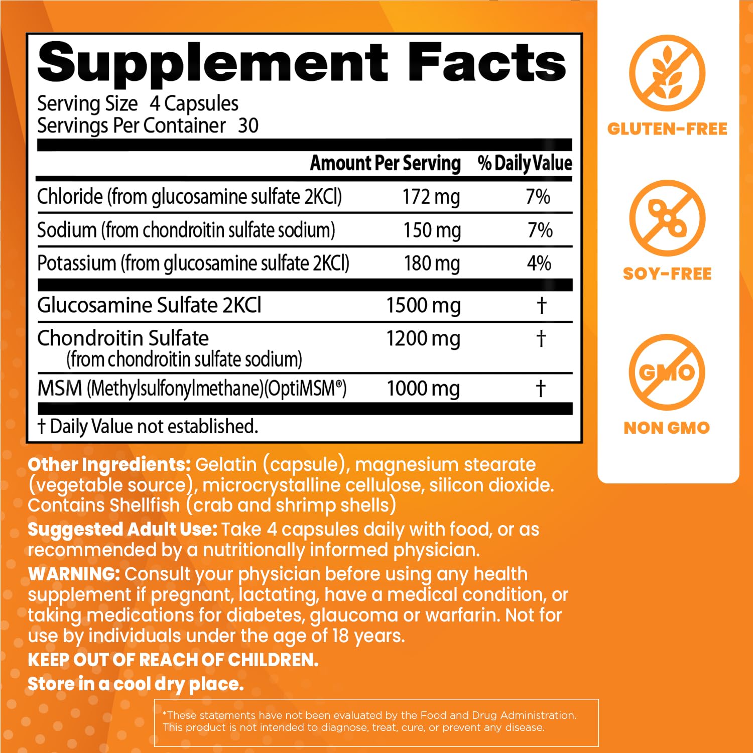 Foto 3 pulgar | Suplemento Doctor's Best Glucosamina Y Condroitina Msm 120 Cápsulas - Venta Internacional