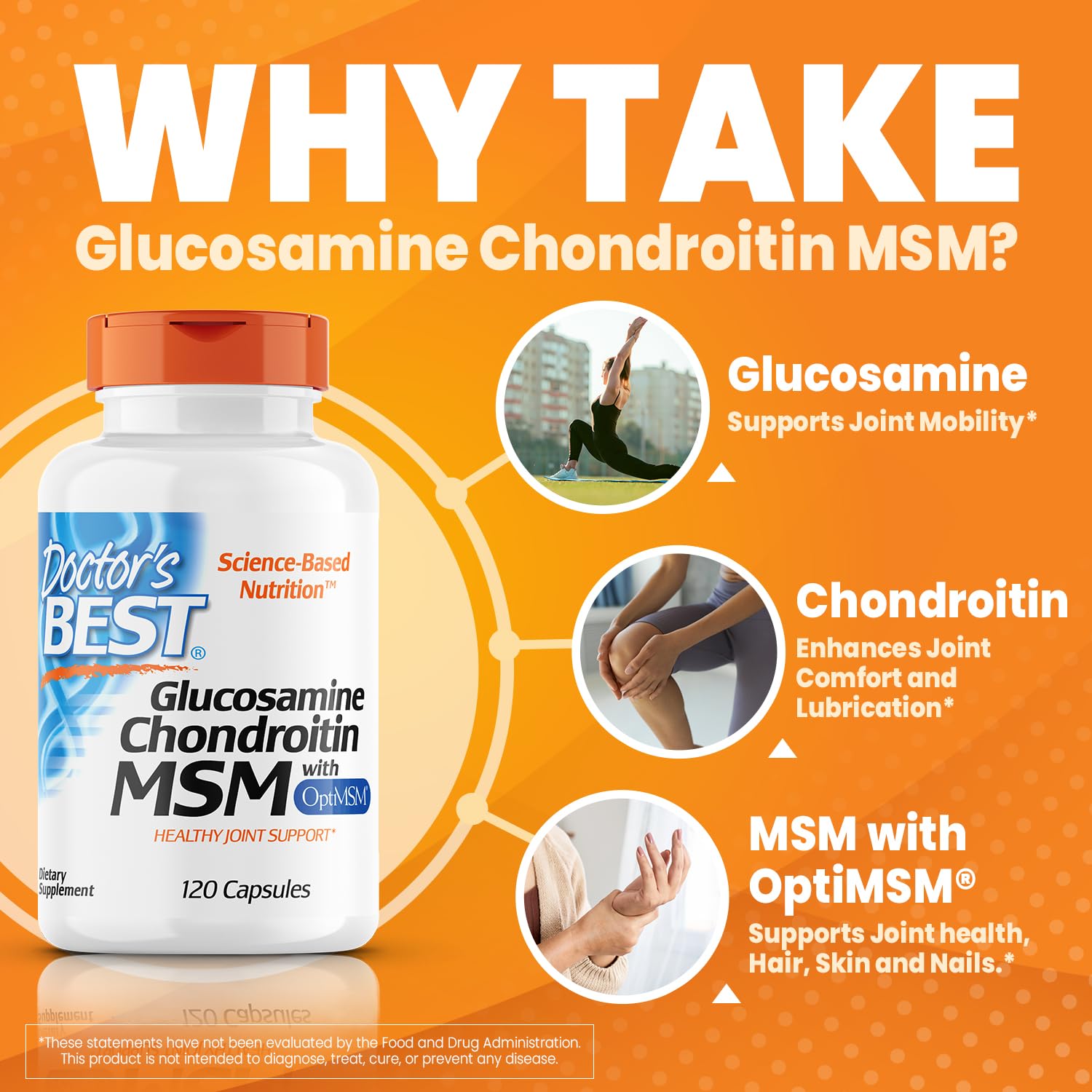 Foto 3 | Suplemento Doctor's Best Glucosamina Y Condroitina Msm 120 Cápsulas - Venta Internacional