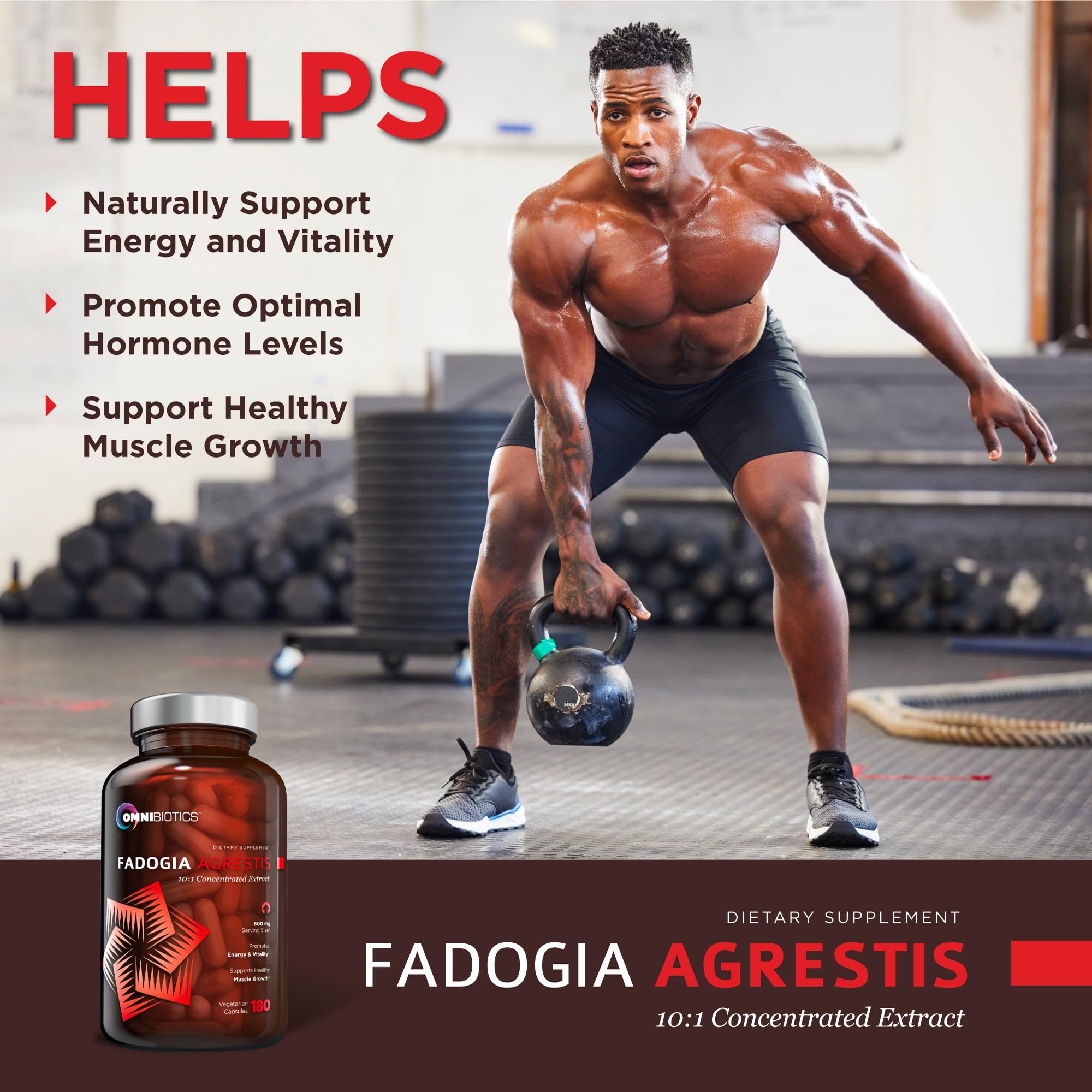Foto 4 pulgar | Suplemento Omnibiotics Fadogia Agrestis 600 Mg 180 Cápsulas - Venta Internacional