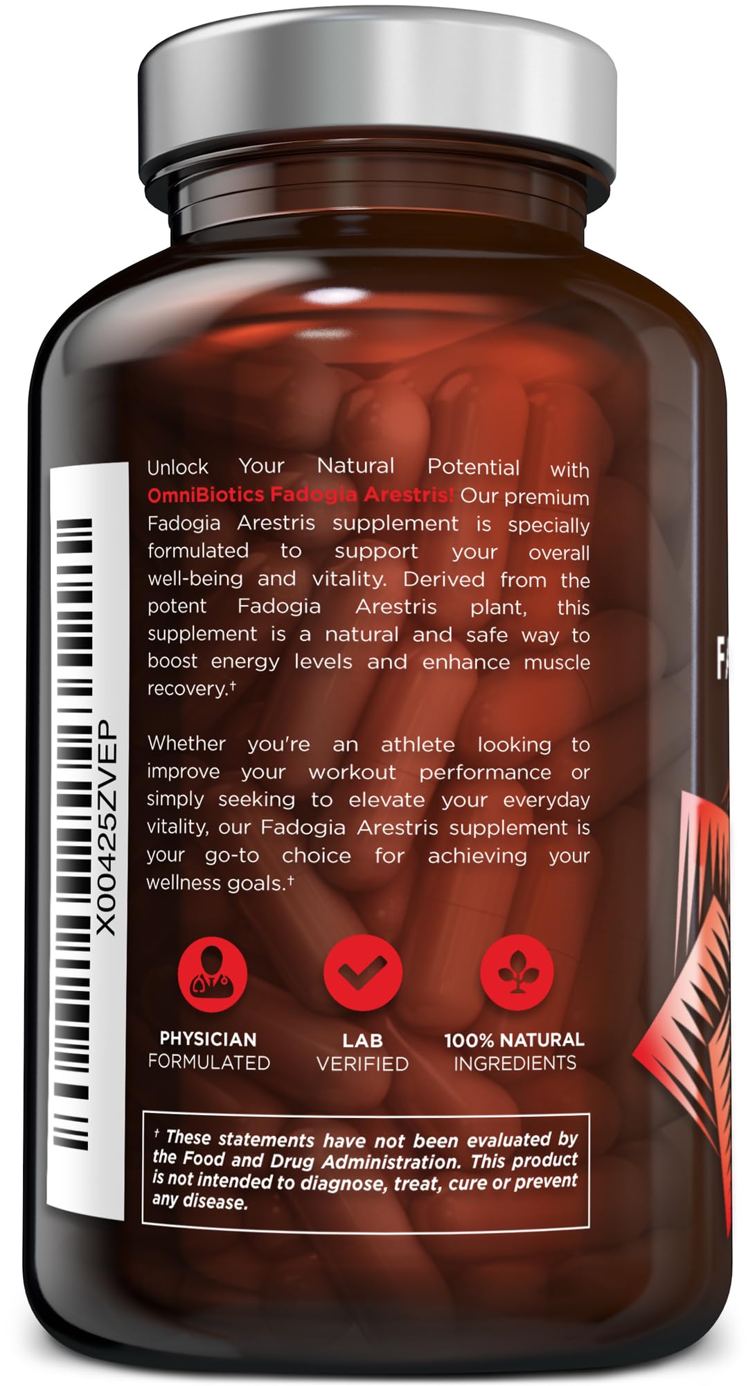 Foto 5 pulgar | Suplemento Omnibiotics Fadogia Agrestis 600 Mg 180 Cápsulas - Venta Internacional