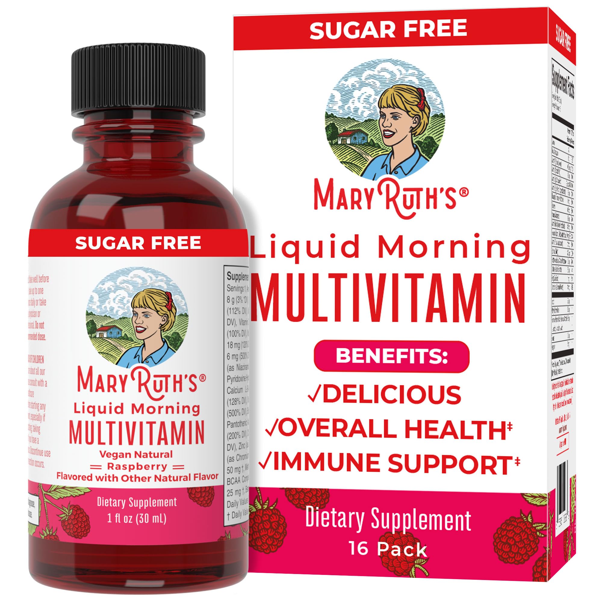 Foto 2 pulgar | Multivitamínico Maryruth's Morning Raspberry 480 Ml Para Mujeres Hombres Y Niños - Venta Internacional