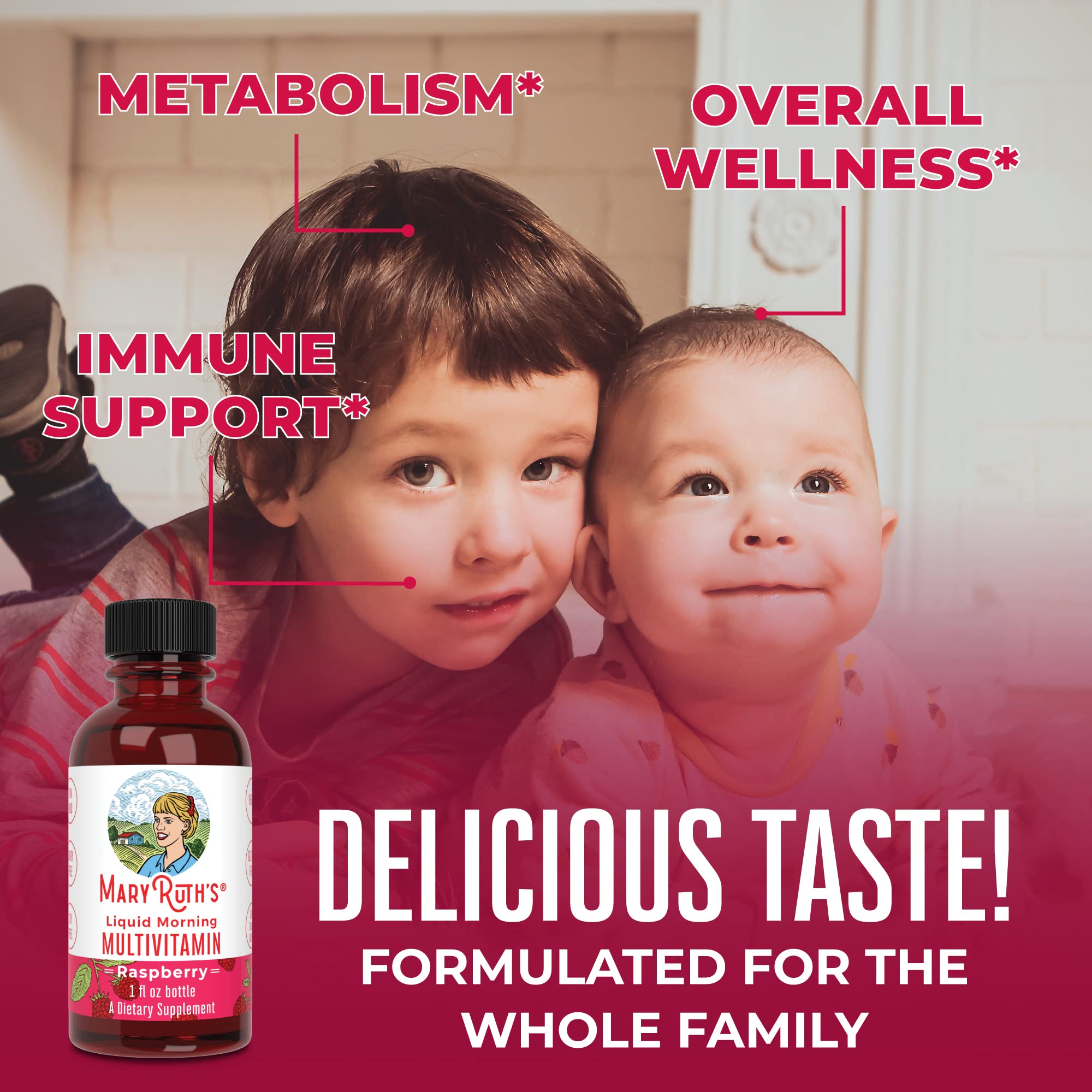 Foto 3 pulgar | Multivitamínico Maryruth's Morning Raspberry 480 Ml Para Mujeres Hombres Y Niños - Venta Internacional