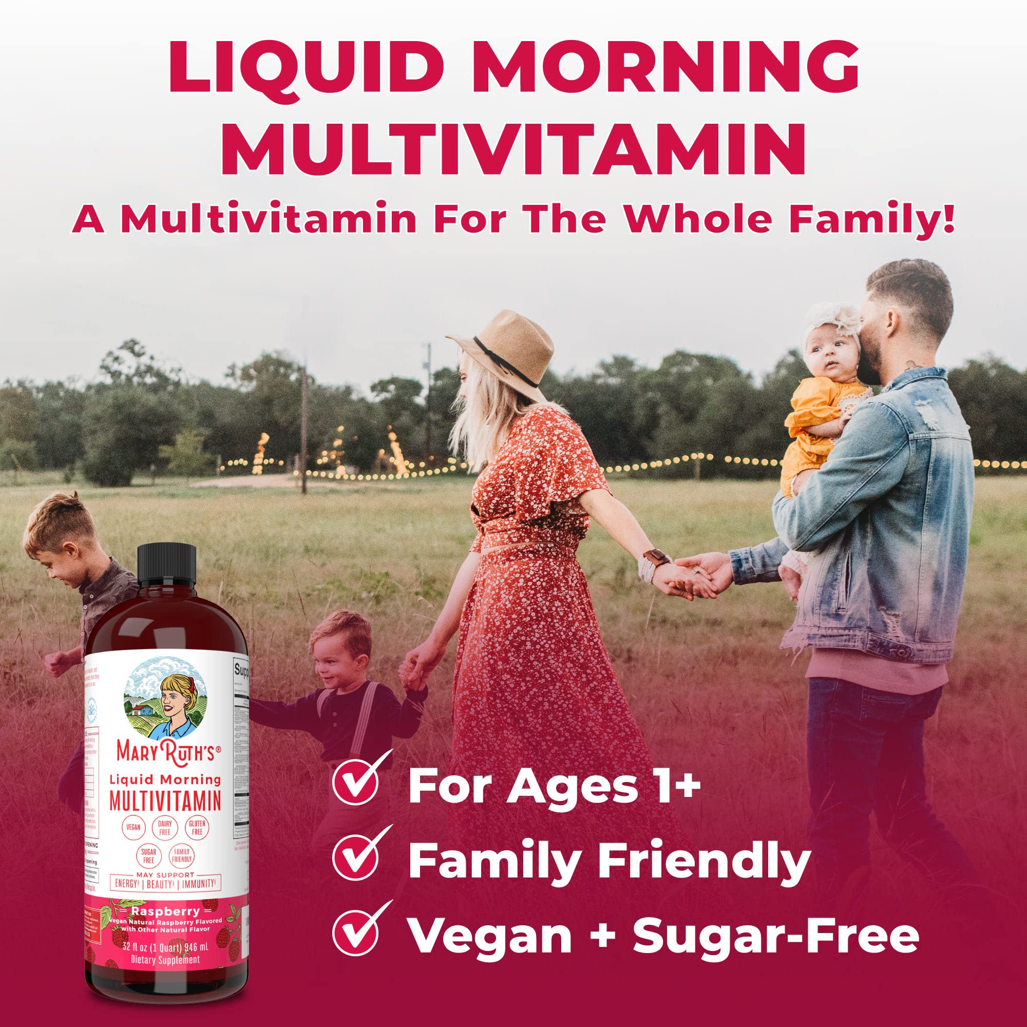Foto 7 pulgar | Multivitamínico Maryruth's Morning Raspberry 480 Ml Para Mujeres Hombres Y Niños - Venta Internacional