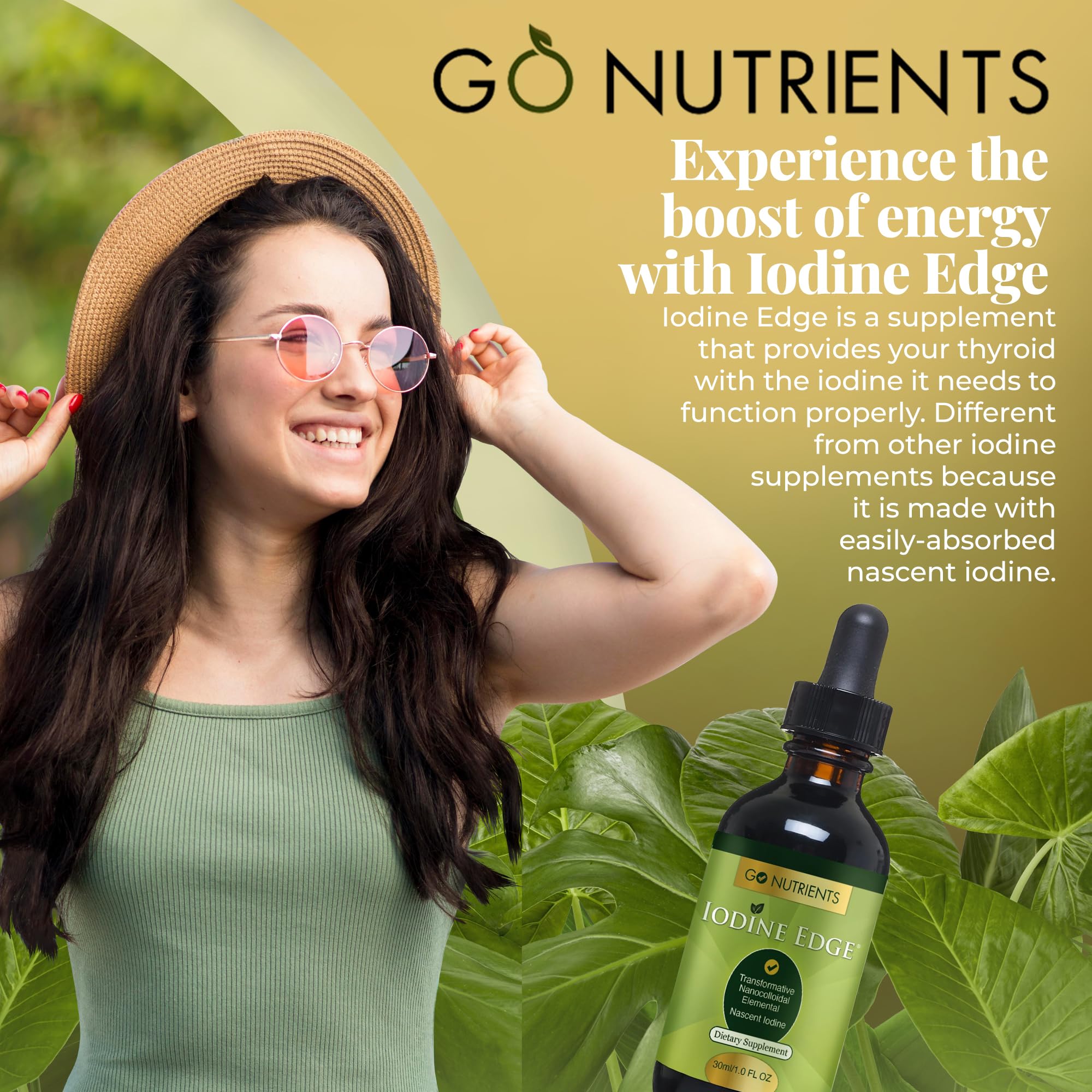 Foto 4 pulgar | Suplemento Go Nutrients Iodine Edge Organic Nascent 30 Ml - Venta Internacional