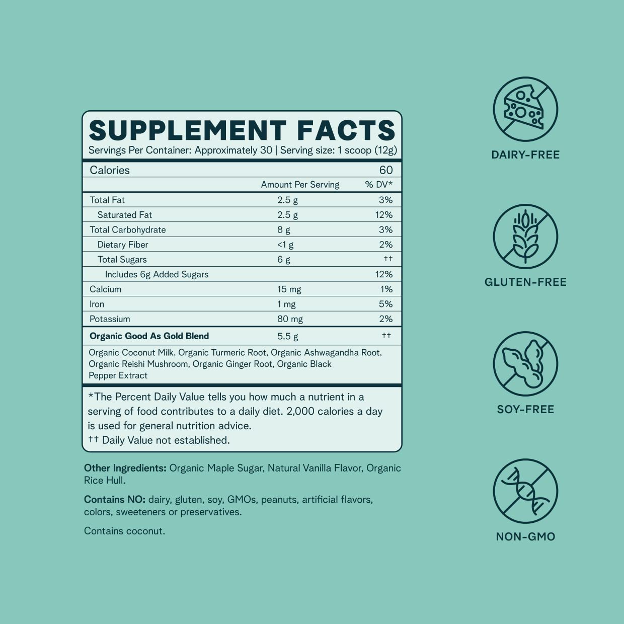 Foto 4 pulgar | Leche Dorada Orgánica en Polvo Supplement Ora 30 Porciones - Venta Internacional