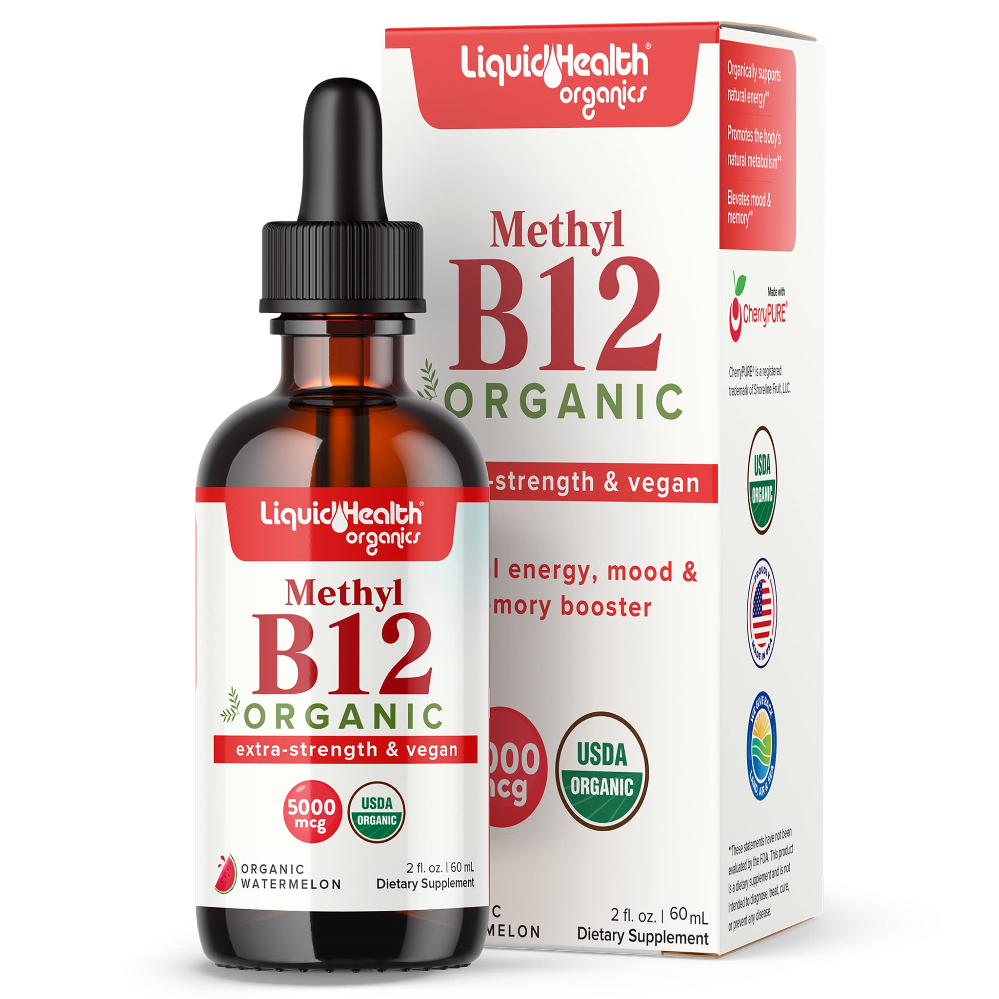 Foto 2 pulgar | Suplemento de Metil Vitamina B12 de Liquidhealth 5000 Mcg Orgánico - Venta Internacional