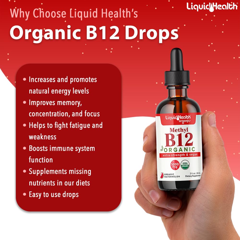Foto 4 pulgar | Suplemento de Metil Vitamina B12 de Liquidhealth 5000 Mcg Orgánico - Venta Internacional