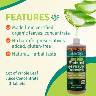 Foto 4 | Jugo de Aloe Vera Aloe Life Aloe Gold 946 ml Certificado Orgánico - Venta Internacional