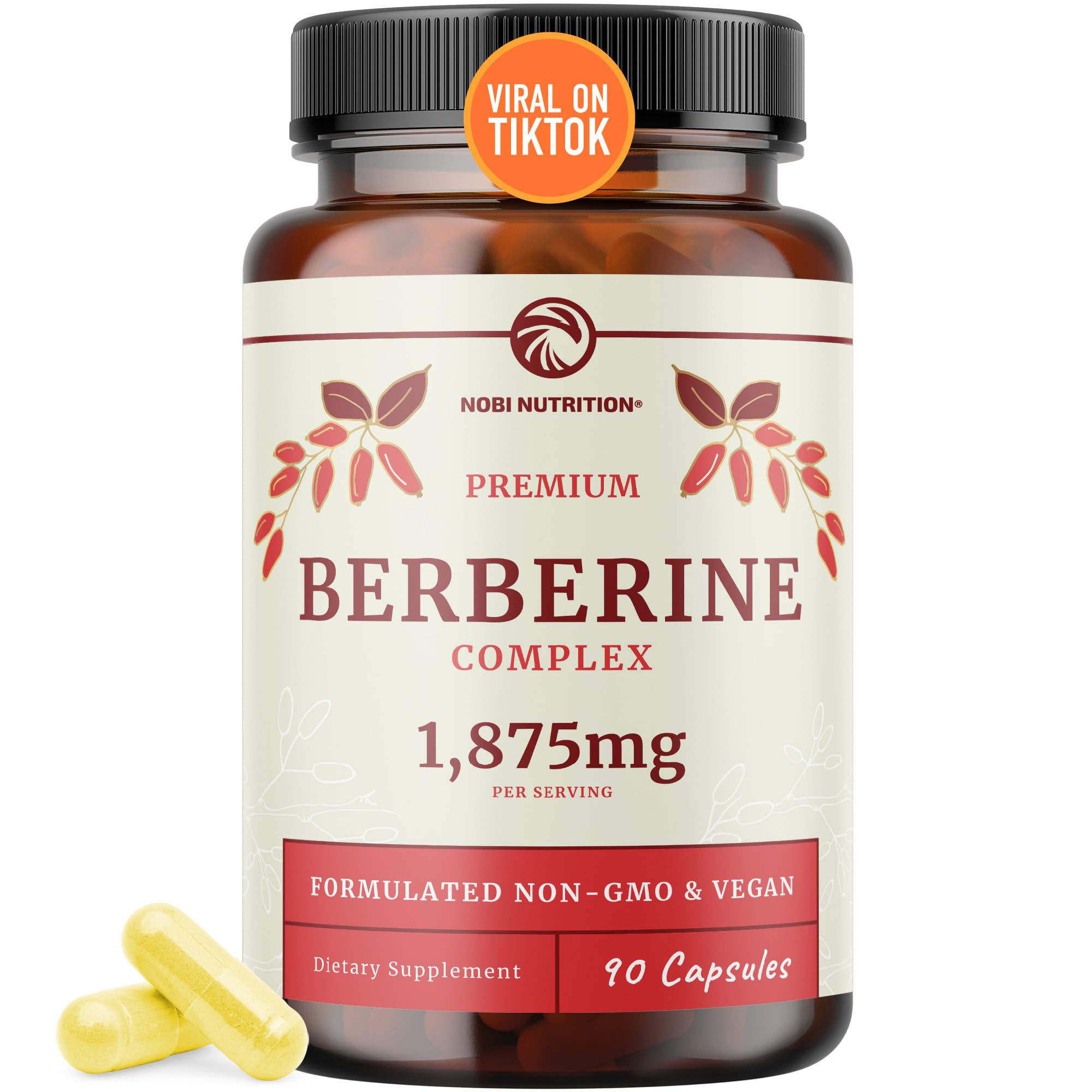 Foto 1 | Suplemento Nobi Nutrition Berberine Hcl 1500 Mg 90 Unidades - Venta Internacional