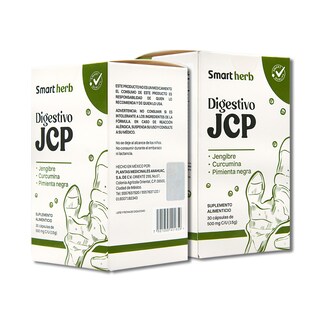 Foto 1 | Smart Herb Paquete Digestivo Jcp, Suplemento Alimenticio, 2 Piezas (30 Cápsulas C/u) Con Jengibre, Curcumina Y Pim