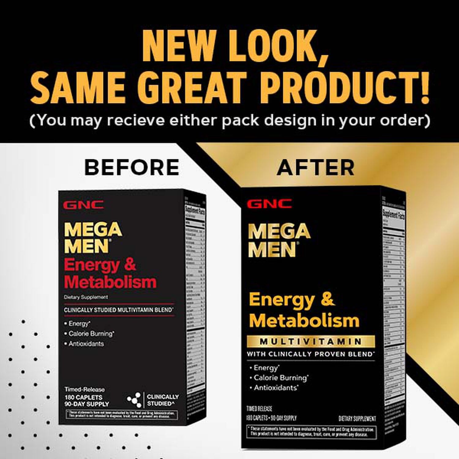 Foto 5 pulgar | Multivitamínico GNC Mega Men Energy & Metabolism 180 Comprimidos - Venta Internacional