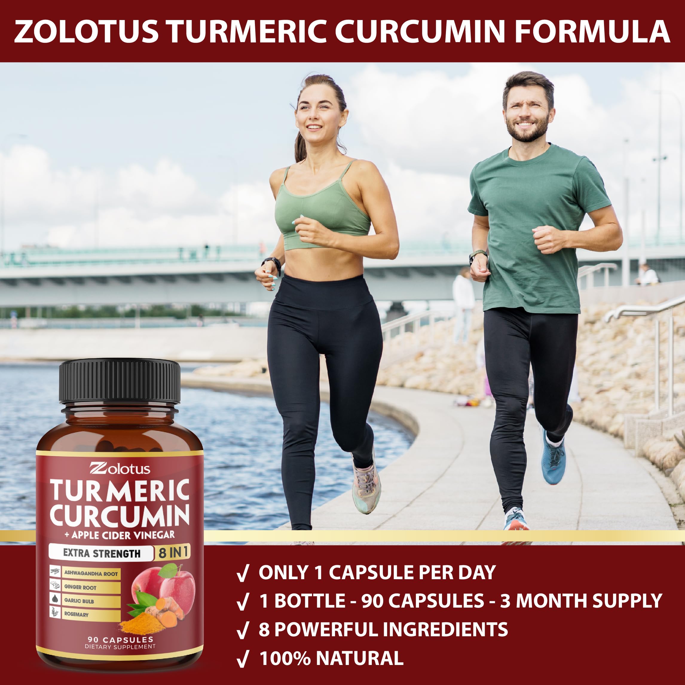 Foto 6 pulgar | Suplemento Zolotus Curcumina y Vinagre de Sidra de Manzana - Venta Internacional