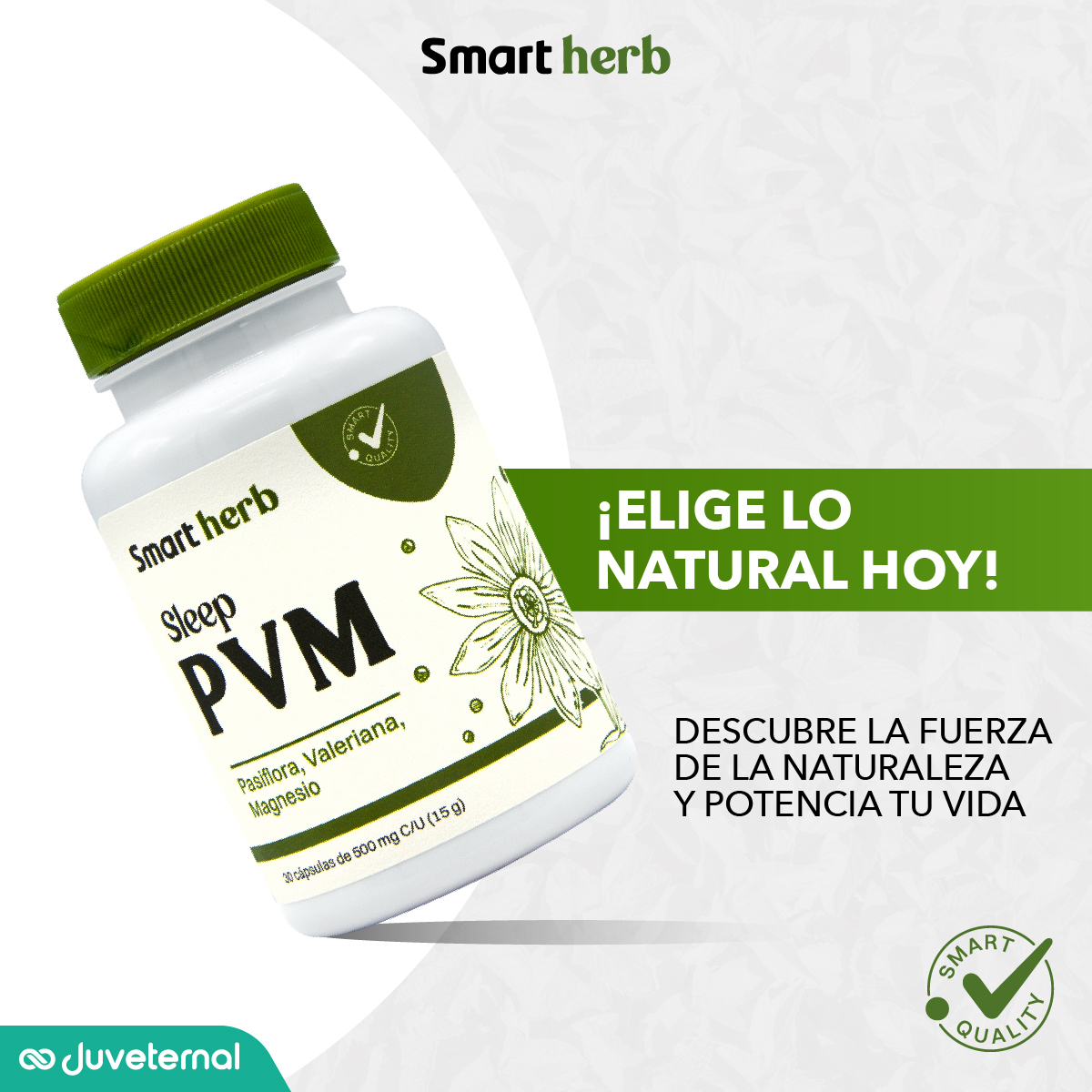 Foto 7 pulgar | Smart Herb Paquete Sleep Pvm, Suplemento Alimenticio, 2 Piezas (30 Cápsulas C/u) Con Pasiflora, Valeriana Y Magnesio