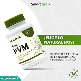 Foto 6 | Smart Herb Paquete Sleep Pvm, Suplemento Alimenticio, 2 Piezas (30 Cápsulas C/u) Con Pasiflora, Valeriana Y Magnesio