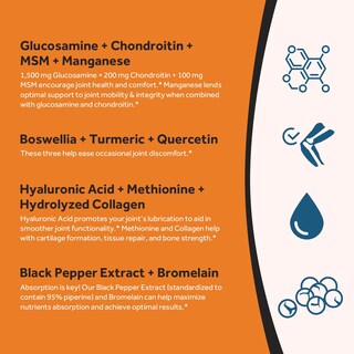 Foto 5 | Suplemento Glucosamina Condroitina Msm 90 Tabletas - Venta Internacional