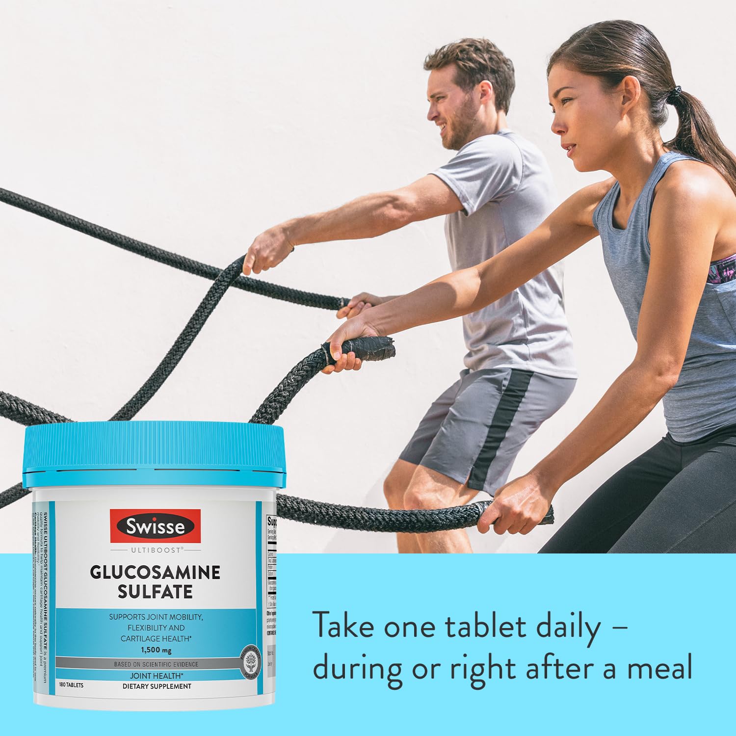 Foto 7 pulgar | Suplemento de Sulfato de Glucosamina Swisse 1500 mg 180 Comprimidos - Venta Internacional
