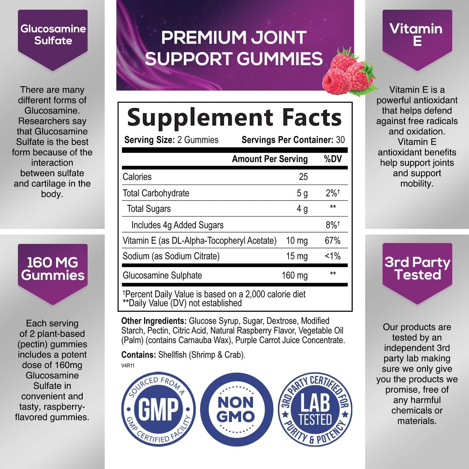 Foto 3 pulgar | Sumplemento en Gomitas de Glucosamina Nature's Joint Support 60 Unidades - Venta Internacional